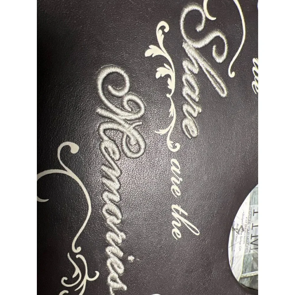 TYM Memories Brown Faux Leather With Cream Stitching Memories Photo Album